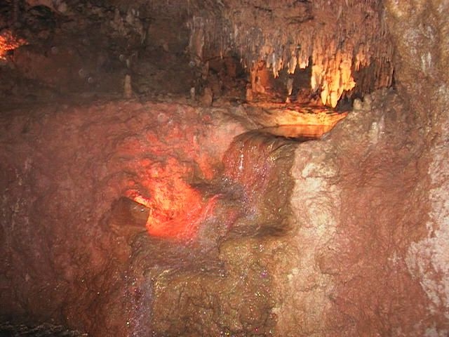 Harrison's Cave--a mini waterfall